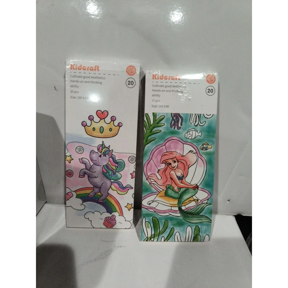 NEW! Lot Of 2 Kidcraft Water Paint Book for Kids Activity Mermaid & Unicorn